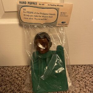 Vintage Hand Puppet (Scripture Press, Teaching Missions, Felipe) - New Sealed